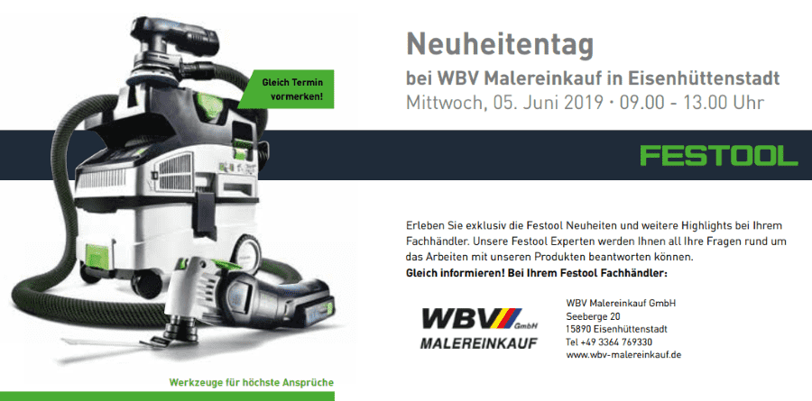 WBV Festool Neuheitentag 2019