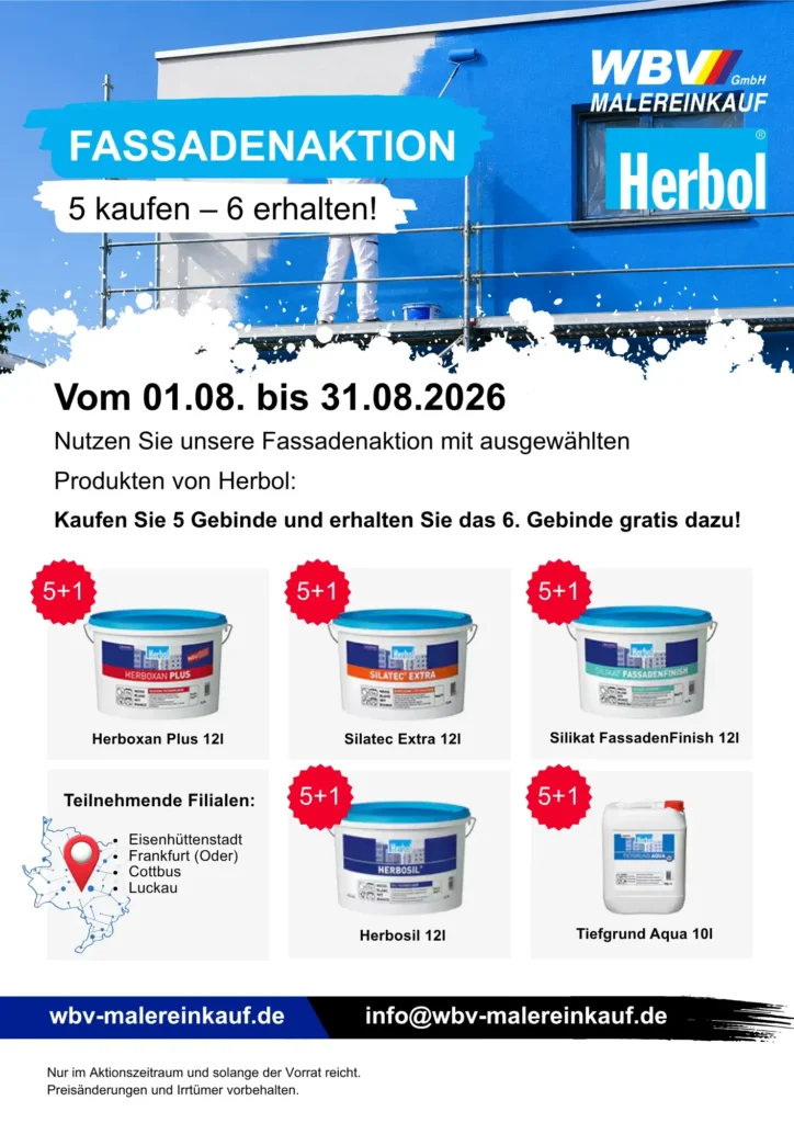 Fassaden Aktion Herbol Flyer WBV Malereinkauf GmbH